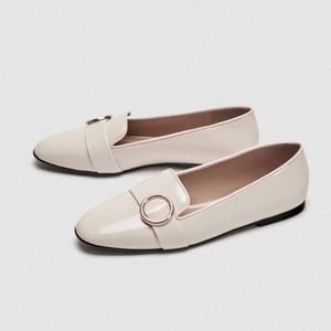 Nwt zara patent leather flats